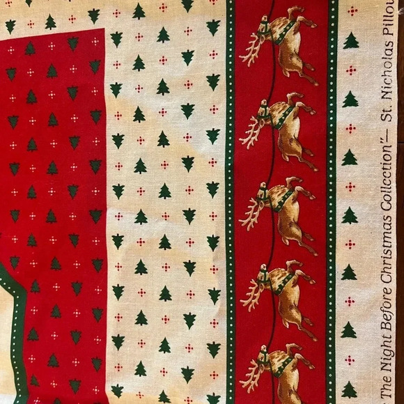 T’was The Night Before Christmas Collection VIP St. Nicholas Pillow Fabric 43x34 - Picture 5 of 8